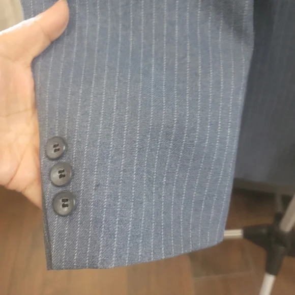 Classic Blue Pinstripe Men's Blazer Richman Brothers 3 Piece SuitVintage